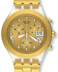 Swatch Uhr SHAQ 34 GOLD Irony Diaphane Chrono SVCK4008G